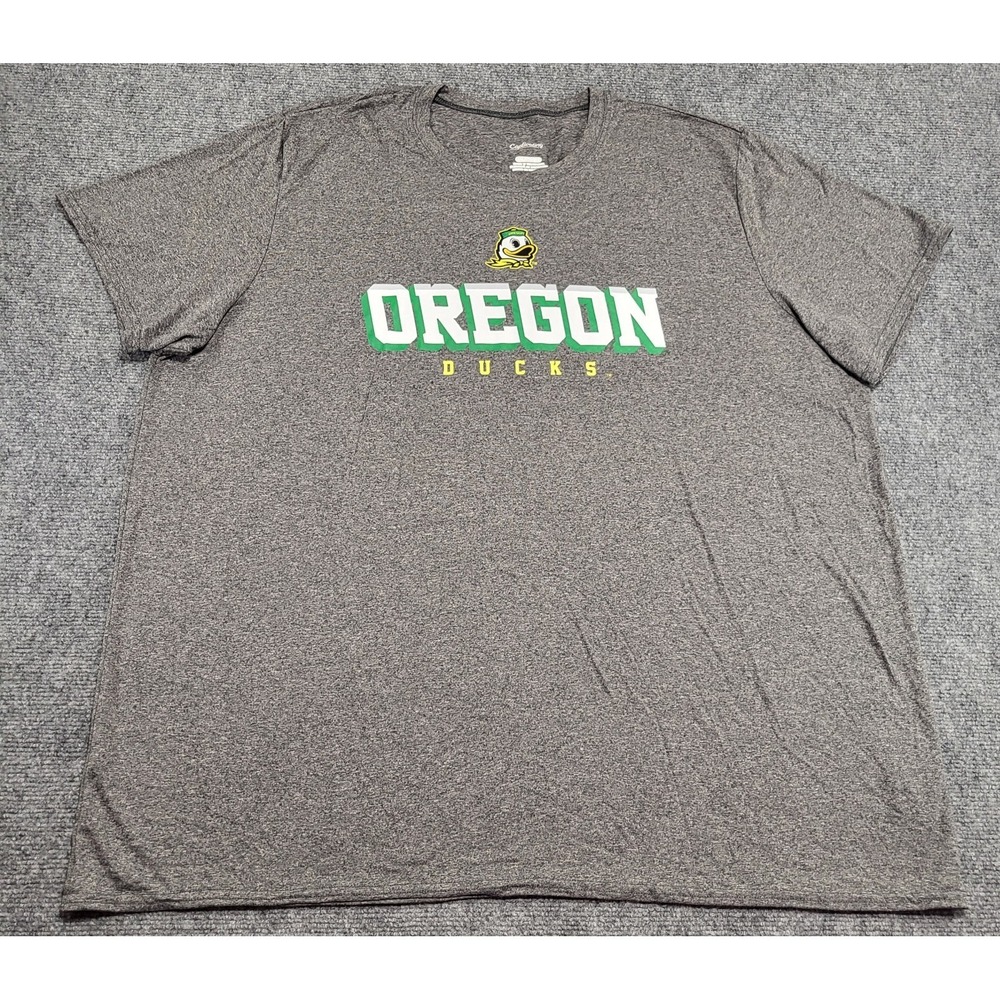 Oregon Ducks Captivating Short-Sleeve Graphic Gray Men's T-Shirt Size XXX-Large